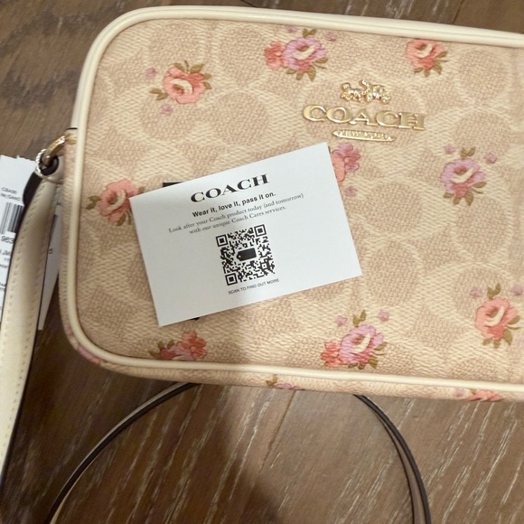 Coach Beige Floral Crossbody Bag - Picture 4 of 8